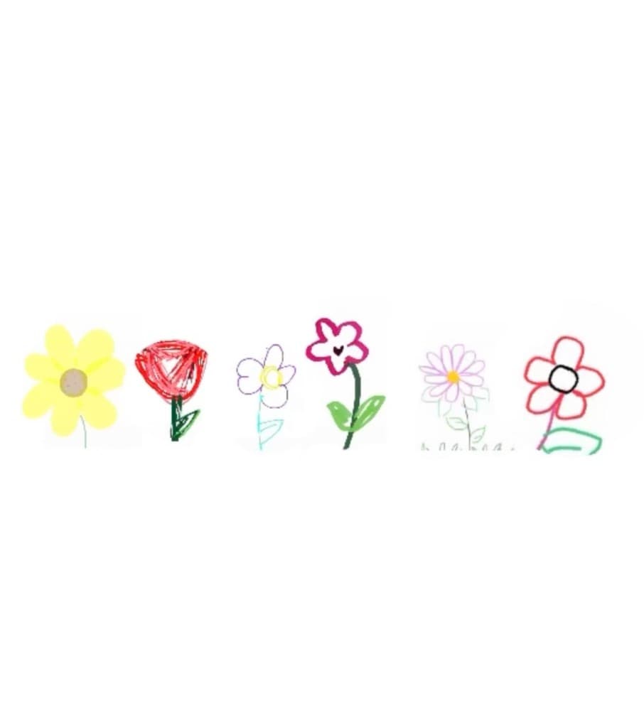 Hand-drawn flowers